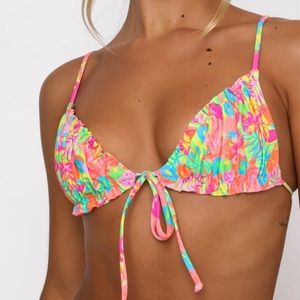 White Fox Swim Bikini Top- Size Small